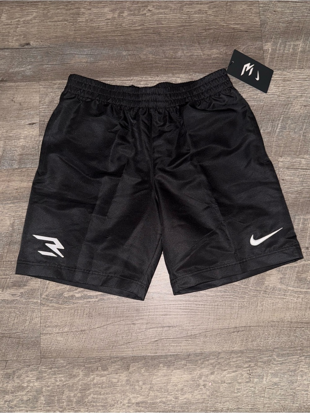 Nike Boys Black Athletic Shorts with Elastic Waist